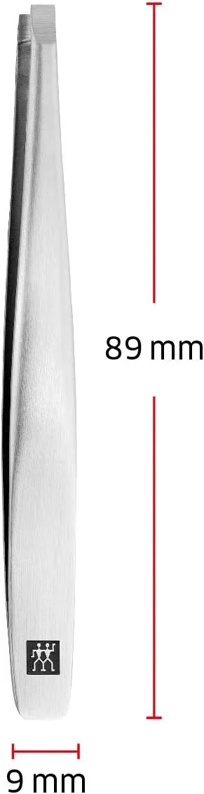 ZWILLING Beauty TWINOX Straight Tip Tweezers, Straight Tip for Precise Hair Plucking, Durable Stainless-Steel Tweezers, Premium Facial Care, Silver